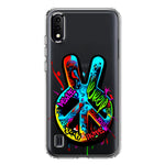 Samsung Galaxy A01 Peace Graffiti Painting Art Hybrid Protective Phone Case Cover