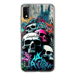 Samsung Galaxy A01 Skulls Graffiti Painting Art Hybrid Protective Phone Case Cover