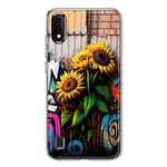 Samsung Galaxy A01 Sunflowers Graffiti Painting Art Hybrid Protective Phone Case Cover