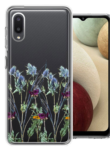 Samsung Galaxy A02 Country Dried Flowers Design Double Layer Phone Case Cover