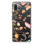 Samsung Galaxy A02 Peach Meadow Wildflowers Butterflies Bees Watercolor Floral Hybrid Protective Phone Case Cover