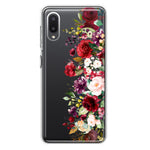 Samsung Galaxy A02 Red Summer Watercolor Floral Bouquets Ruby Flowers Hybrid Protective Phone Case Cover