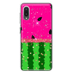 Samsung Galaxy A02 Summer Watermelon Sugar Vacation Tropical Fruit Pink Green Hybrid Protective Phone Case Cover