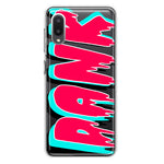 Samsung Galaxy A02 Teal Pink Clear Funny Text Quote Dank Hybrid Protective Phone Case Cover