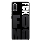 Samsung Galaxy A02 Black Clear Funny Text Quote Fckfomo Hybrid Protective Phone Case Cover