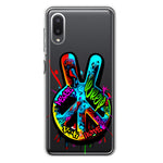 Samsung Galaxy A02 Peace Graffiti Painting Art Hybrid Protective Phone Case Cover