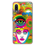 Samsung Galaxy A02 Neon Rainbow Psychedelic Trippy Hippie DaydreamHybrid Protective Phone Case Cover