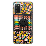 Samsung Galaxy A02S Choose Happy Smiley Face Retro Vintage Groovy 70s Style Hybrid Protective Phone Case Cover