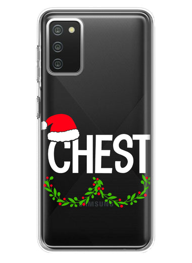 Samsung Galaxy A02S Christmas Funny Ornaments Couples Chest Nuts Hybrid Protective Phone Case Cover