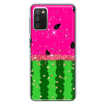 Samsung Galaxy A02S Summer Watermelon Sugar Vacation Tropical Fruit Pink Green Hybrid Protective Phone Case Cover