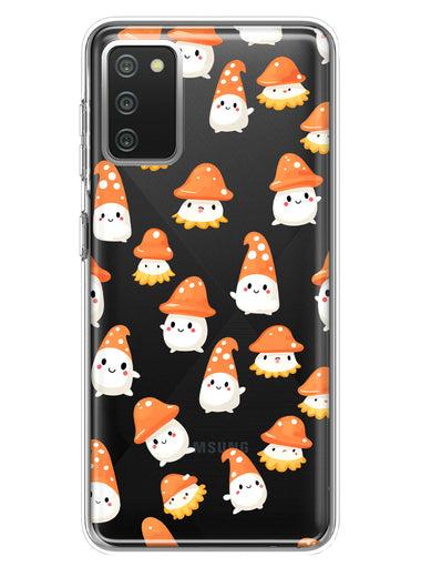 Samsung Galaxy A02S Cute Cartoon Mushroom Ghost Characters Hybrid Protective Phone Case Cover