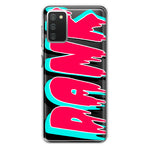 Samsung Galaxy A02S Teal Pink Clear Funny Text Quote Dank Hybrid Protective Phone Case Cover