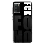 Samsung Galaxy A02S Black Clear Funny Text Quote Fckfomo Hybrid Protective Phone Case Cover