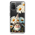 Samsung Galaxy A02S Cute Gnome White Daisy Flowers Floral Hybrid Protective Phone Case Cover