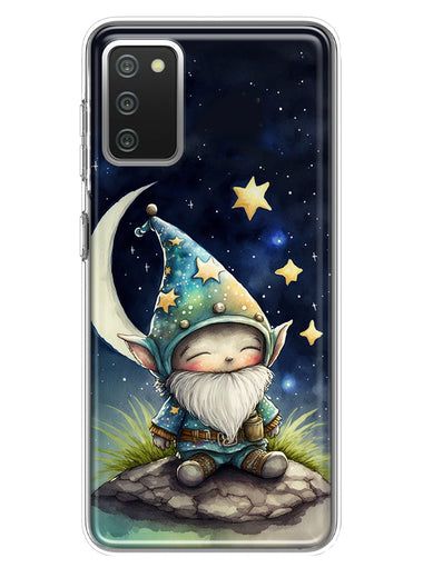 Samsung Galaxy A02S Stars Moon Starry Night Space Gnome Hybrid Protective Phone Case Cover