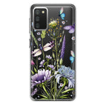 Samsung Galaxy A02S Lavender Dragonfly Butterflies Spring Flowers Hybrid Protective Phone Case Cover