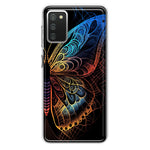 Samsung Galaxy A02S Mandala Geometry Abstract Butterfly Pattern Hybrid Protective Phone Case Cover
