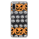 Samsung Galaxy A02 Halloween Spooky Horror Scary Jack O Lantern Pumpkins Hybrid Protective Phone Case Cover