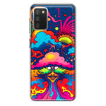 Samsung Galaxy A02S Neon Rainbow Psychedelic Trippy Hippie Bomb Star Dream Hybrid Protective Phone Case Cover