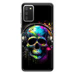 Samsung Galaxy A02S Fantasy Skull Headphone Colorful Pop Art Hybrid Protective Phone Case Cover