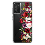 Samsung Galaxy A03S Red Summer Watercolor Floral Bouquets Ruby Flowers Hybrid Protective Phone Case Cover