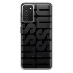 Samsung Galaxy A03S Black Clear Funny Text Quote Bussin Hybrid Protective Phone Case Cover