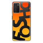 Samsung Galaxy A03S Orange Yellow Clear Funny Text Quote Fosho Hybrid Protective Phone Case Cover