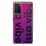 Samsung Galaxy A03S Purple Clear Funny Text Quote Issa Vibe Hybrid Protective Phone Case Cover