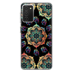 Samsung Galaxy A03S Mandala Geometry Abstract Elephant Pattern Hybrid Protective Phone Case Cover