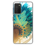 Samsung Galaxy A03S Mandala Geometry Abstract Peacock Feather Pattern Hybrid Protective Phone Case Cover