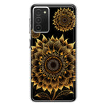 Samsung Galaxy A03S Mandala Geometry Abstract Sunflowers Pattern Hybrid Protective Phone Case Cover