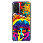 Samsung Galaxy A03S Neon Rainbow Psychedelic Trippy Hippie Big Brain Hybrid Protective Phone Case Cover