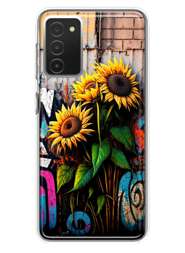 Samsung Galaxy A03S Sunflowers Graffiti Painting Art Hybrid Protective Phone Case Cover