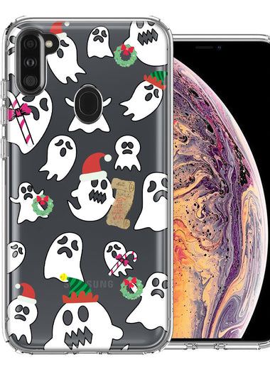 Samsung Galaxy A11 Halloween Christmas Ghost Design Double Layer Phone Case Cover