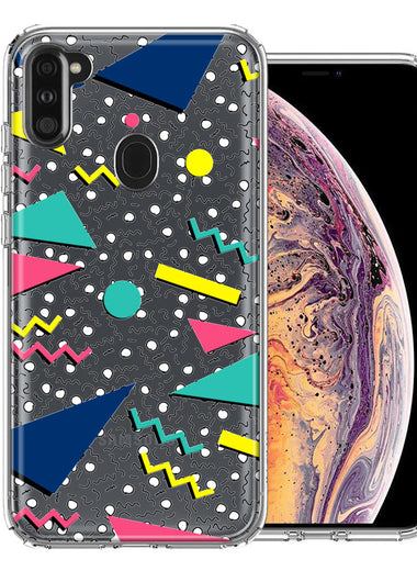 Samsung Galaxy A11 90's Swag Shapes Design Double Layer Phone Case Cover