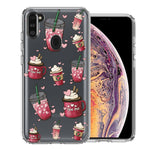 Samsung Galaxy A11 Coffee Lover Valentine's Hearts Pink Drink Latte Double Layer Phone Case Cover
