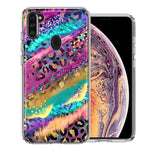 Samsung Galaxy A11 Leopard Paint Colorful Beautiful Abstract Milkyway Double Layer Phone Case Cover