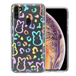 Samsung Galaxy A11 Leopard Easter Bunny Candy Colorful Rainbow Double Layer Phone Case Cover