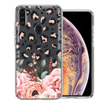 For Samsung Galaxy A11 Classy Blush Peach Peony Rose Flowers Leopard Phone Case Cover