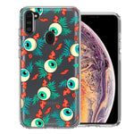 Samsung Galaxy A11 Halloween Creepy Tropical Eyeballs Design Double Layer Phone Case Cover