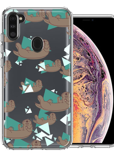 Samsung Galaxy A11 Cute Otter Design Double Layer Phone Case Cover
