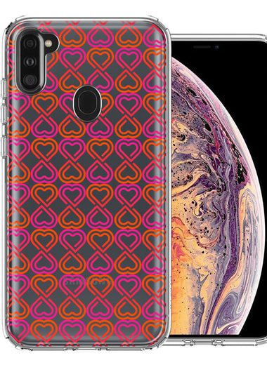 Samsung Galaxy A11 Infinity Hearts Design Double Layer Phone Case Cover