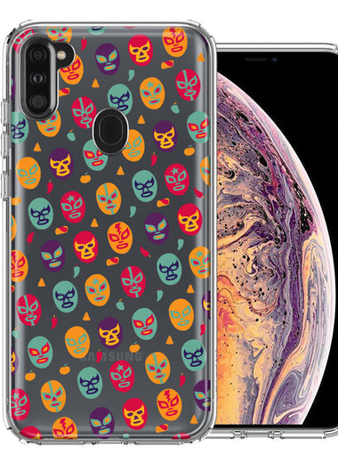 Samsung Galaxy A11 Lucha Libre Masks Design Double Layer Phone Case Cover