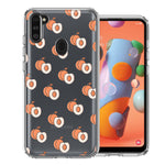 Samsung Galaxy A11 Polka Dot Peaches Design Double Layer Phone Case Cover