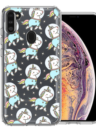 Samsung Galaxy A11 Space Unicorns Design Double Layer Phone Case Cover