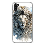 Samsung Galaxy A11 Abstract Lion Sculpture Hybrid Protective Phone Case Cover