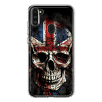 Samsung Galaxy A11 British UK Flag Skull Hybrid Protective Phone Case Cover