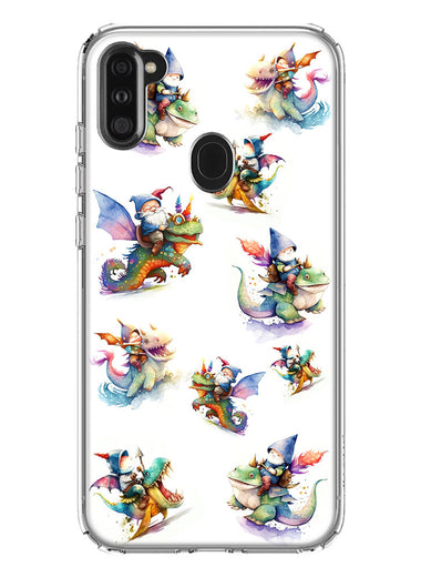 Samsung Galaxy A11 Cute Fairy Cartoon Gnomes Dragons Monsters Hybrid Protective Phone Case Cover