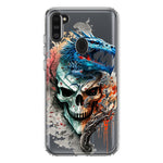 Samsung Galaxy A11 Fantasy Blue Dragon Dream Skull Double Layer Phone Case Cover