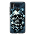 Samsung Galaxy A11 Graveyard Death Dream Skulls Double Layer Phone Case Cover